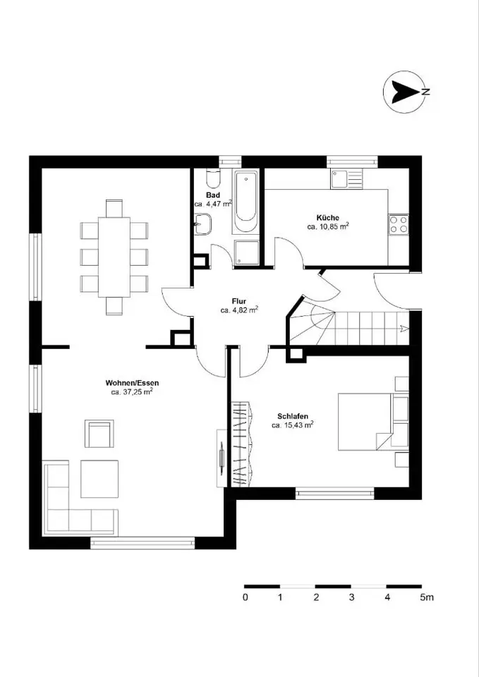 2 Zimmer Wohnung mit 80 m² in Detmold – Bild 5