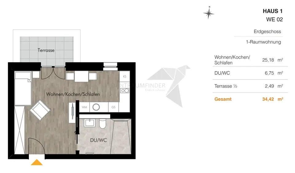 2 Zimmer Wohnung mit 34 m² in Chemnitz – Bild 5