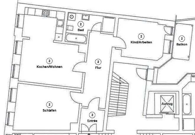 3 Zimmer Wohnung mit 85 m² in Leipzig – Bild 2