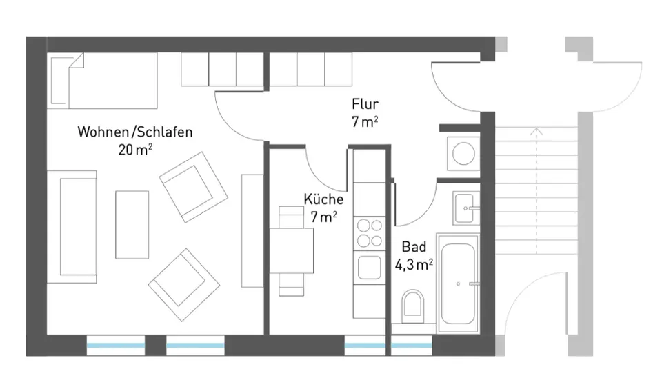 Studio mit 42 m² in Chemnitz – Bild 5