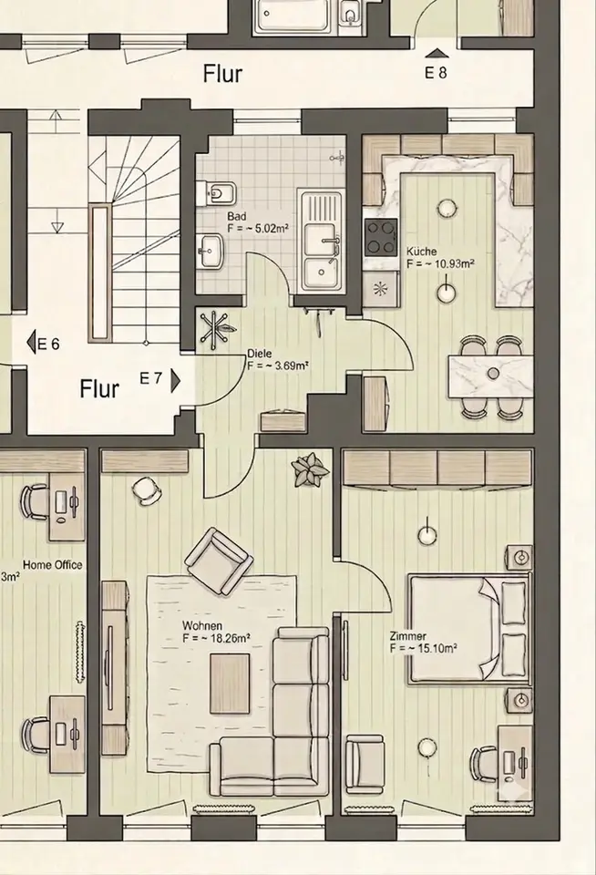2 Zimmer Wohnung mit 53 m² in Fürth – Bild 5