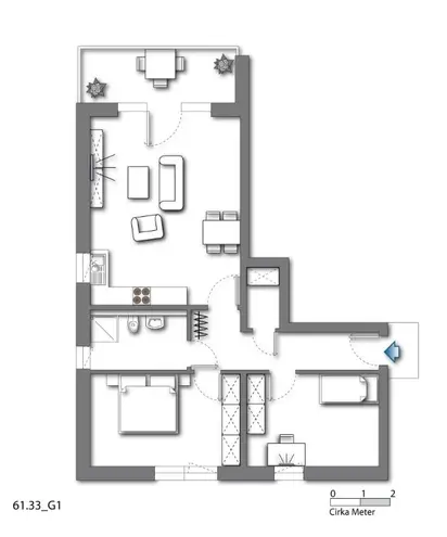 3 Zimmer Wohnung mit 82 m² in Bielefeld – Bild 2