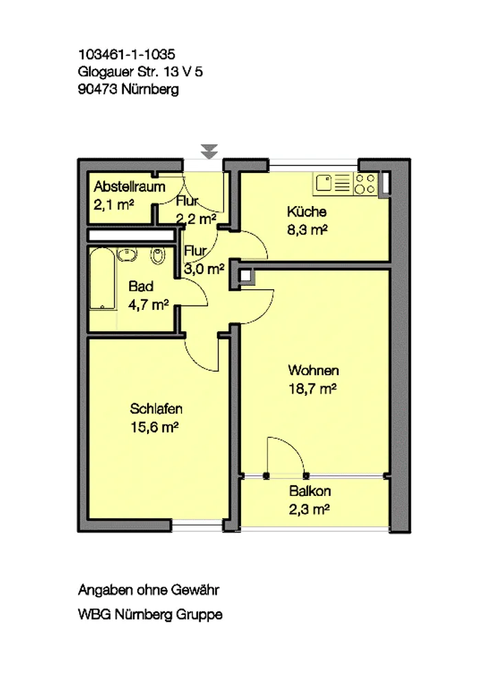 2 Zimmer Wohnung mit 57 m² in Nürnberg – Bild 7