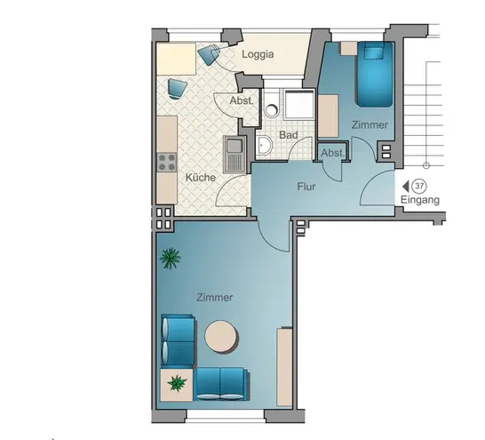 2 Zimmer Wohnung mit 47 m² in Hamburg – Bild 7