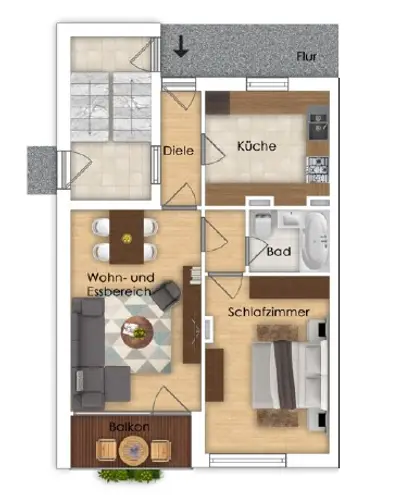 2 Zimmer Wohnung mit 52 m² in Duisburg – Bild 6