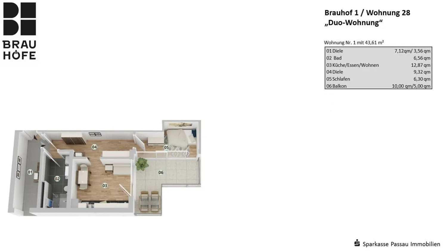 2 Zimmer Wohnung mit 44 m² in Passau – Bild 11