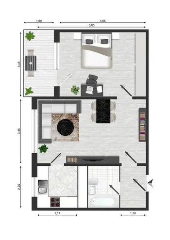 2 Zimmer Wohnung mit 56 m² in Magdeburg – Bild 2
