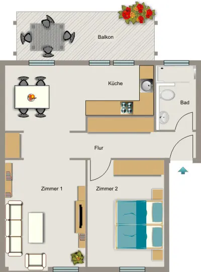 3 Zimmer Wohnung mit 56 m² in Recklinghausen – Bild 5