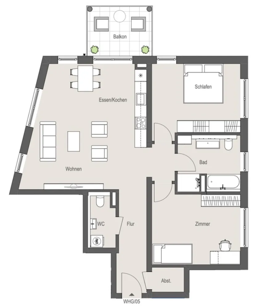 3 Zimmer Wohnung mit 100 m² in Ulm – Bild 4