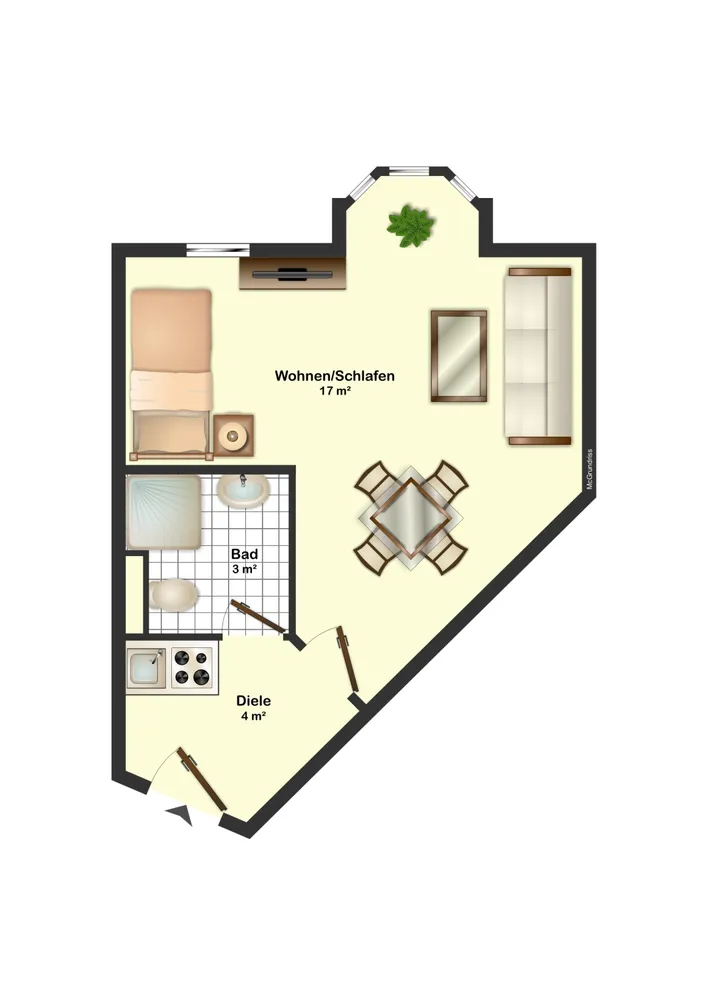 1 Zimmer Wohnung mit 24 m² in Bochum – Bild 6