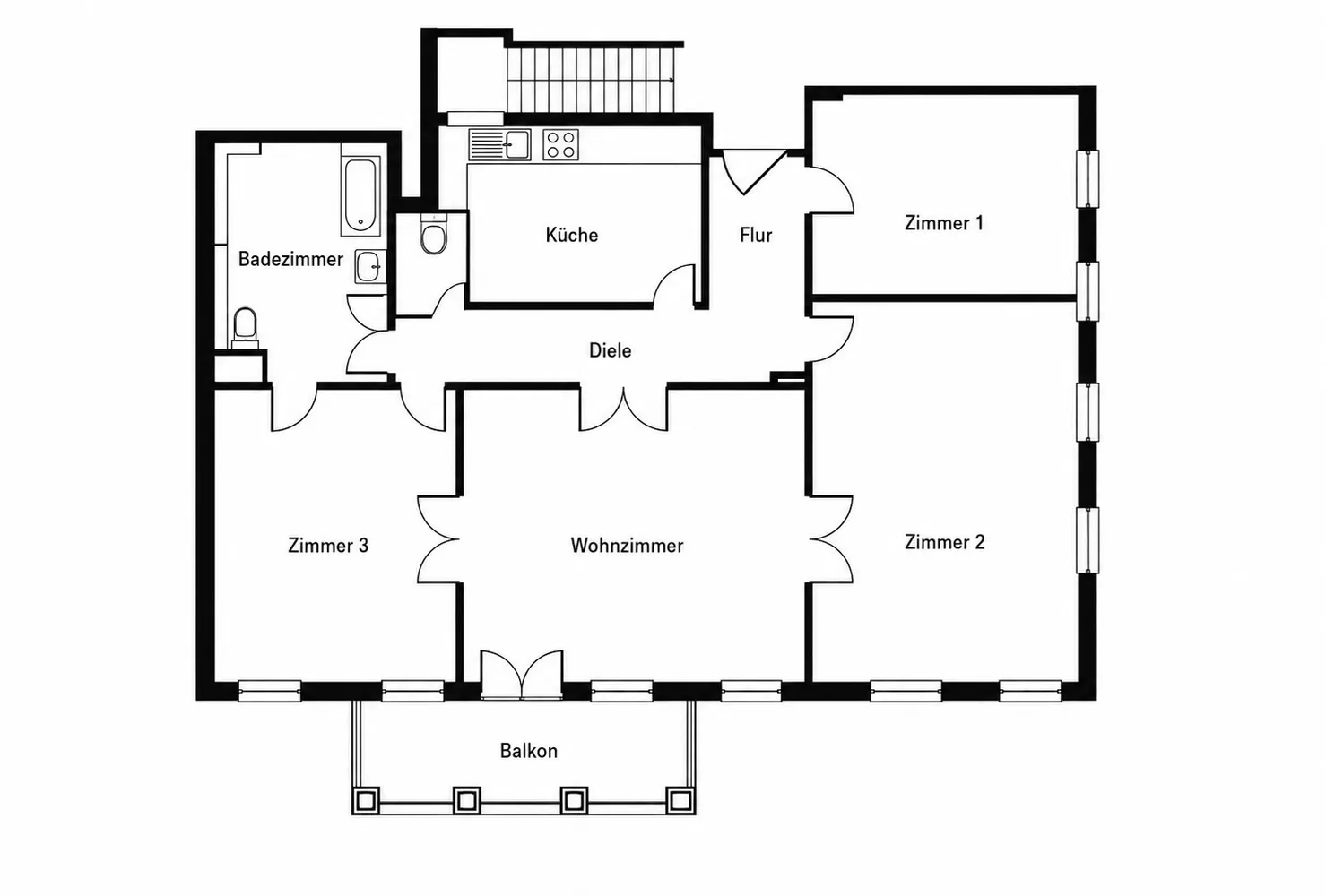 4 Zimmer Wohnung mit 160 m² in Wiesbaden – Bild 2