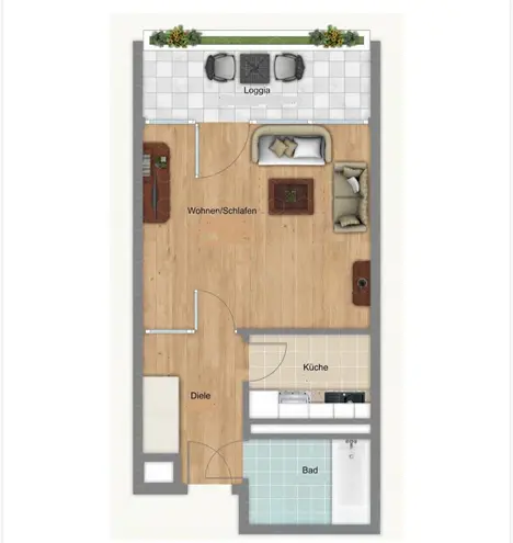 1 Zimmer Wohnung mit 36 m² in München – Bild 9