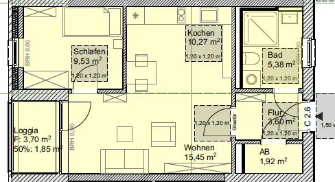 2 Zimmer Wohnung mit 53 m² in Greven – Bild 4