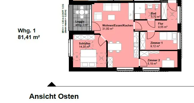 2 Zimmer Wohnung mit 53 m² in Greven – Bild 6