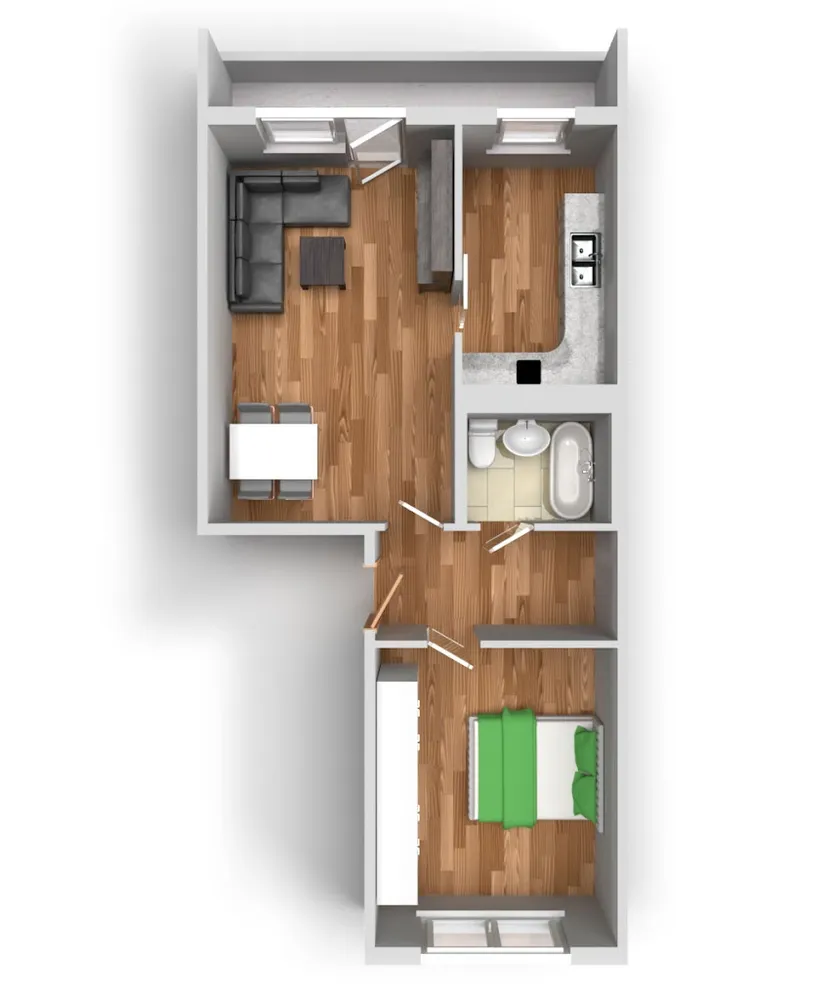 2 Zimmer Wohnung mit 57 m² in Halle (Saale) – Bild 7