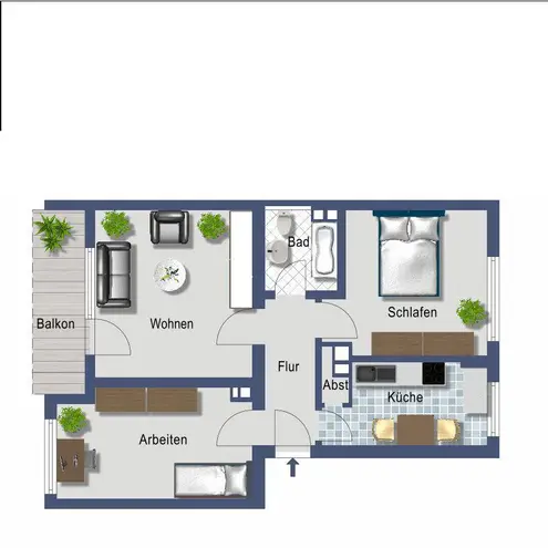 2 Zimmer Wohnung mit 50 m² in Frankfurt am Main – Bild 5