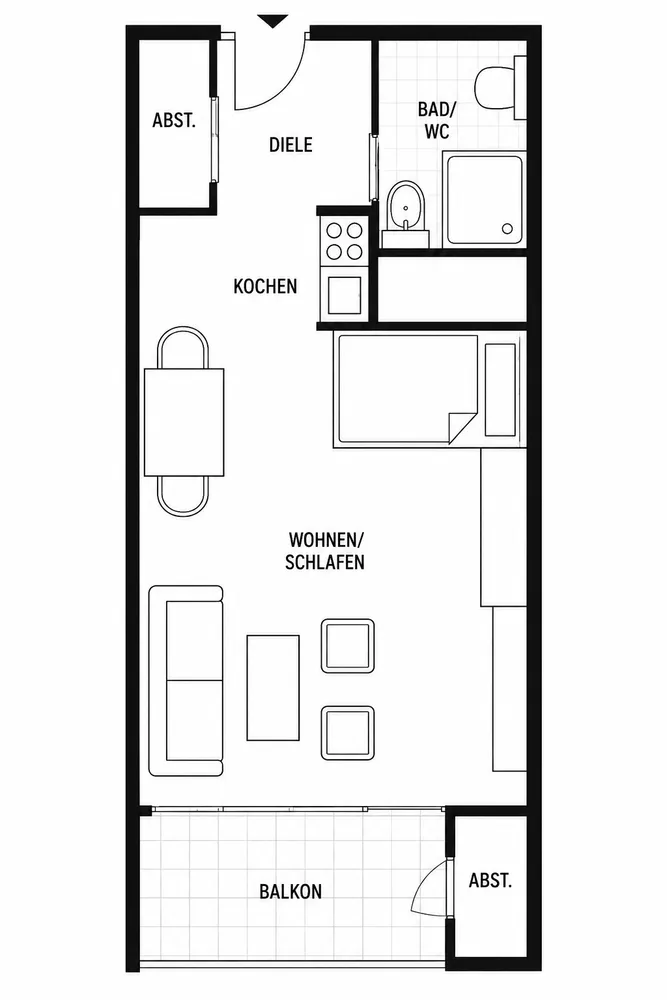 1 Zimmer Wohnung mit 34 m² in Göttingen – Bild 7