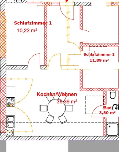 3 Zimmer Wohnung mit 62 m² in Krefeld – Bild 7