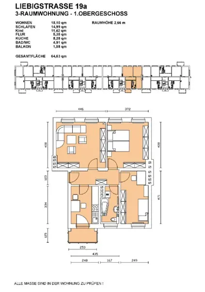 3 Zimmer Wohnung mit 65 m² in Dresden – Bild 5