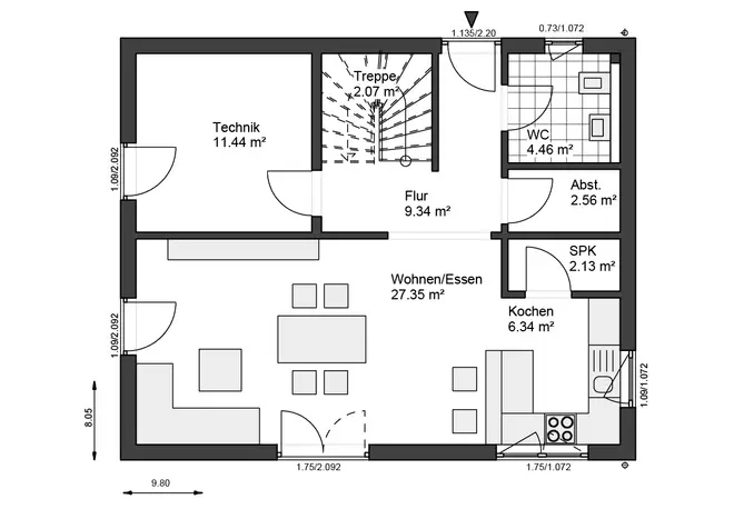3 Zimmer Haus mit 130 m² in Kassel – Bild 2