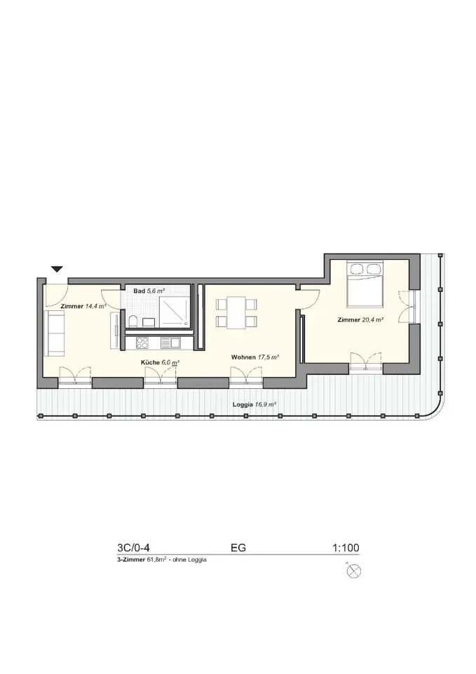 2 Zimmer Wohnung mit 54 m² in Erfurt – Bild 9