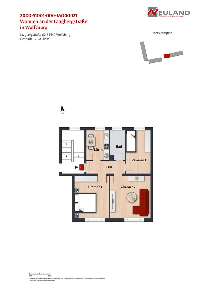 3 Zimmer Wohnung mit 58 m² in Wolfsburg – Bild 10