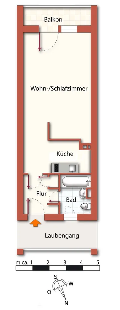 1 Zimmer Wohnung mit 31 m² in Bautzen – Bild 3