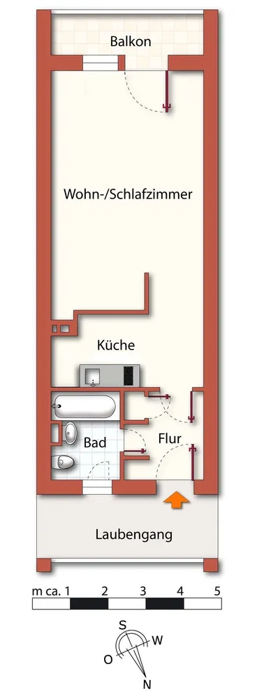1 Zimmer Wohnung mit 31 m² in Bautzen – Bild 4