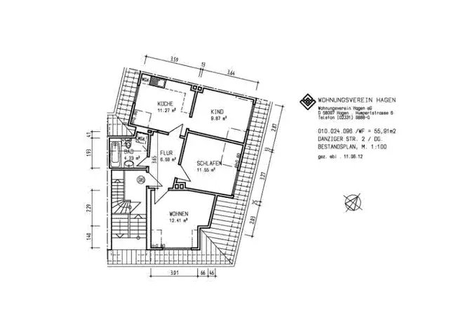 4 Zimmer Wohnung mit 56 m² in Hagen – Bild 3