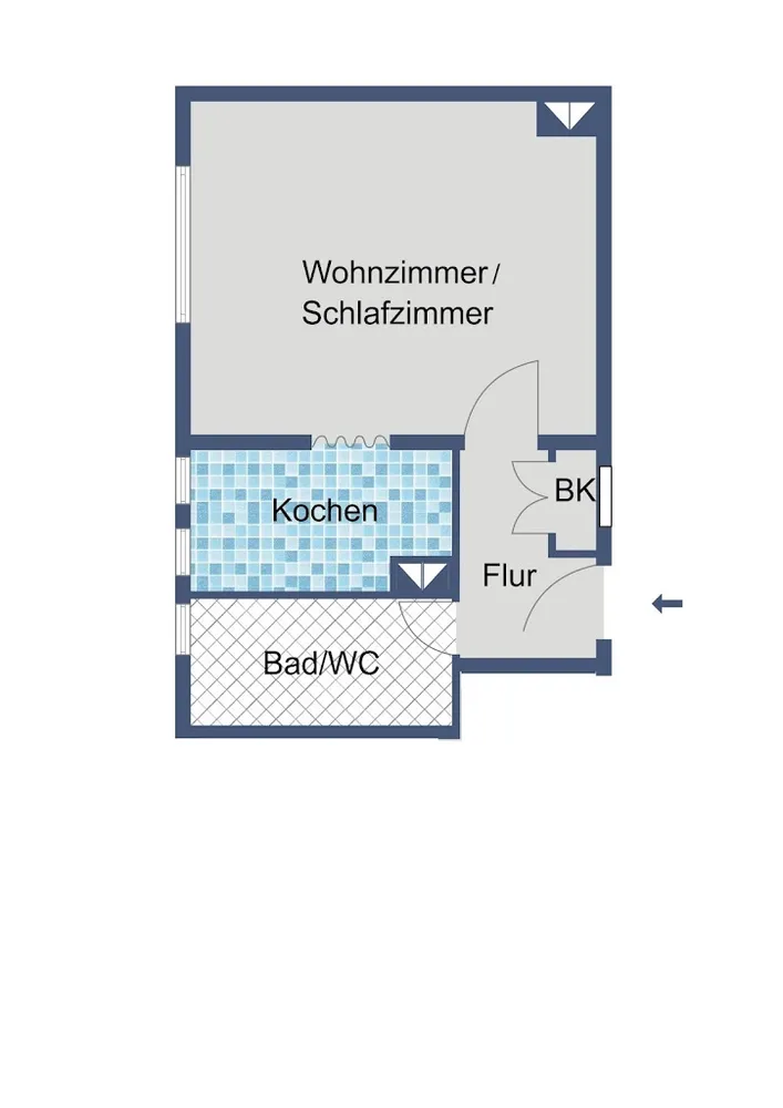 1 Zimmer Wohnung mit 28 m² in Frankfurt am Main – Bild 3