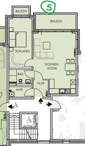 2 Zimmer Wohnung mit 67 m² in Lübeck – Bild 7