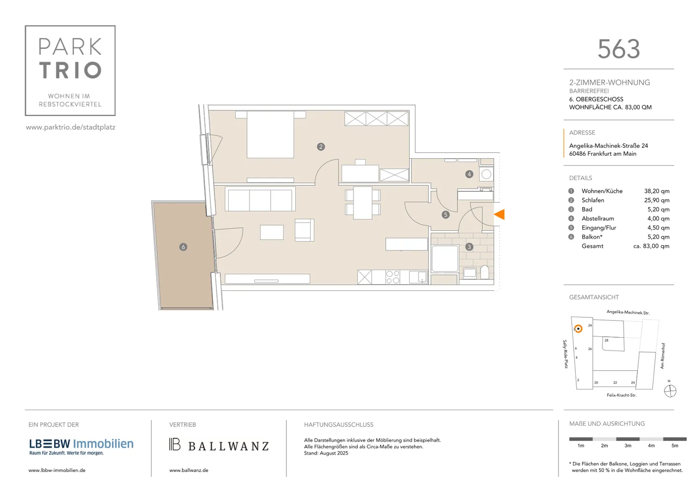 2 Zimmer Wohnung mit 83 m² in Frankfurt am Main – Bild 6