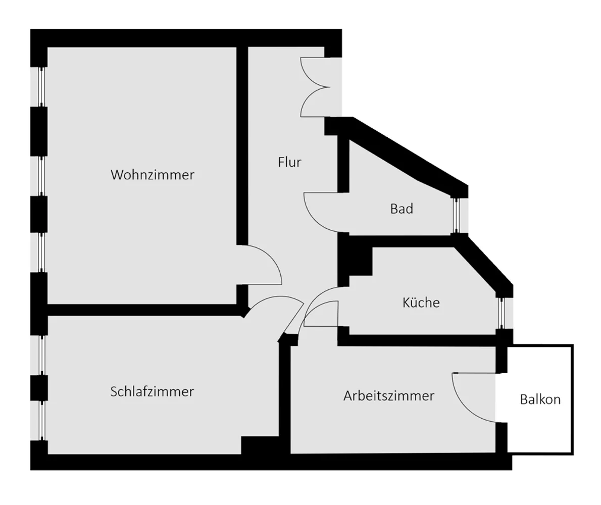 3 Zimmer Wohnung mit 85 m² in Leipzig – Bild 2
