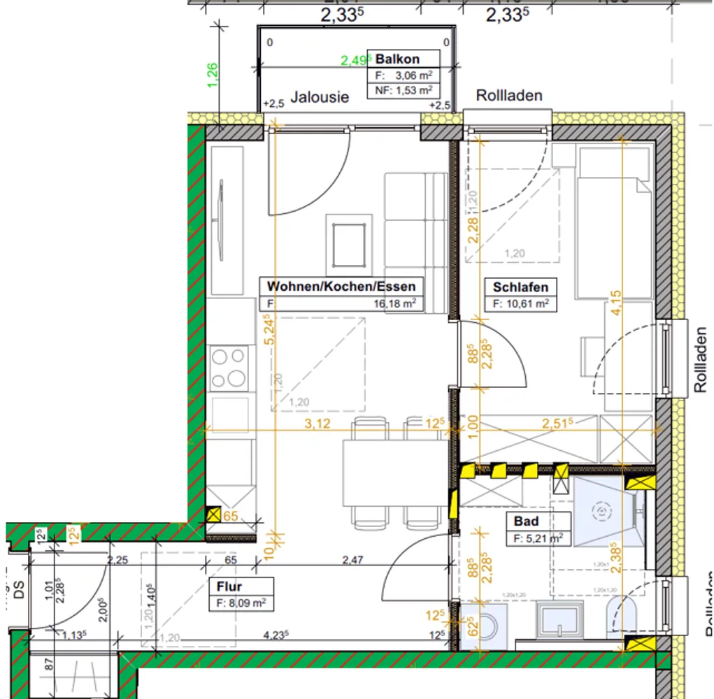 2 Zimmer Wohnung mit 42 m² in Kempten (Allgäu) – Bild 12