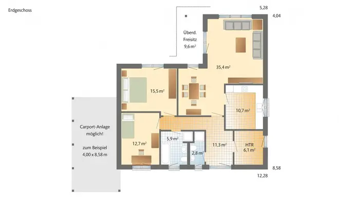 3 Zimmer Haus mit 120 m² in Duisburg – Bild 2