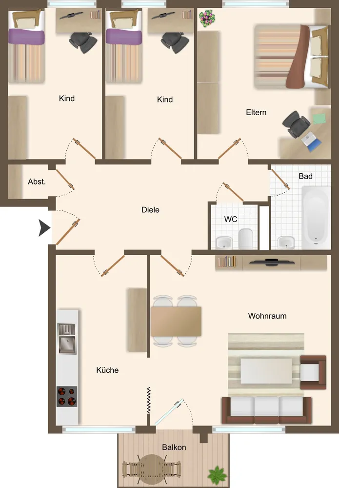 4 Zimmer Wohnung mit 80 m² in Herford – Bild 9