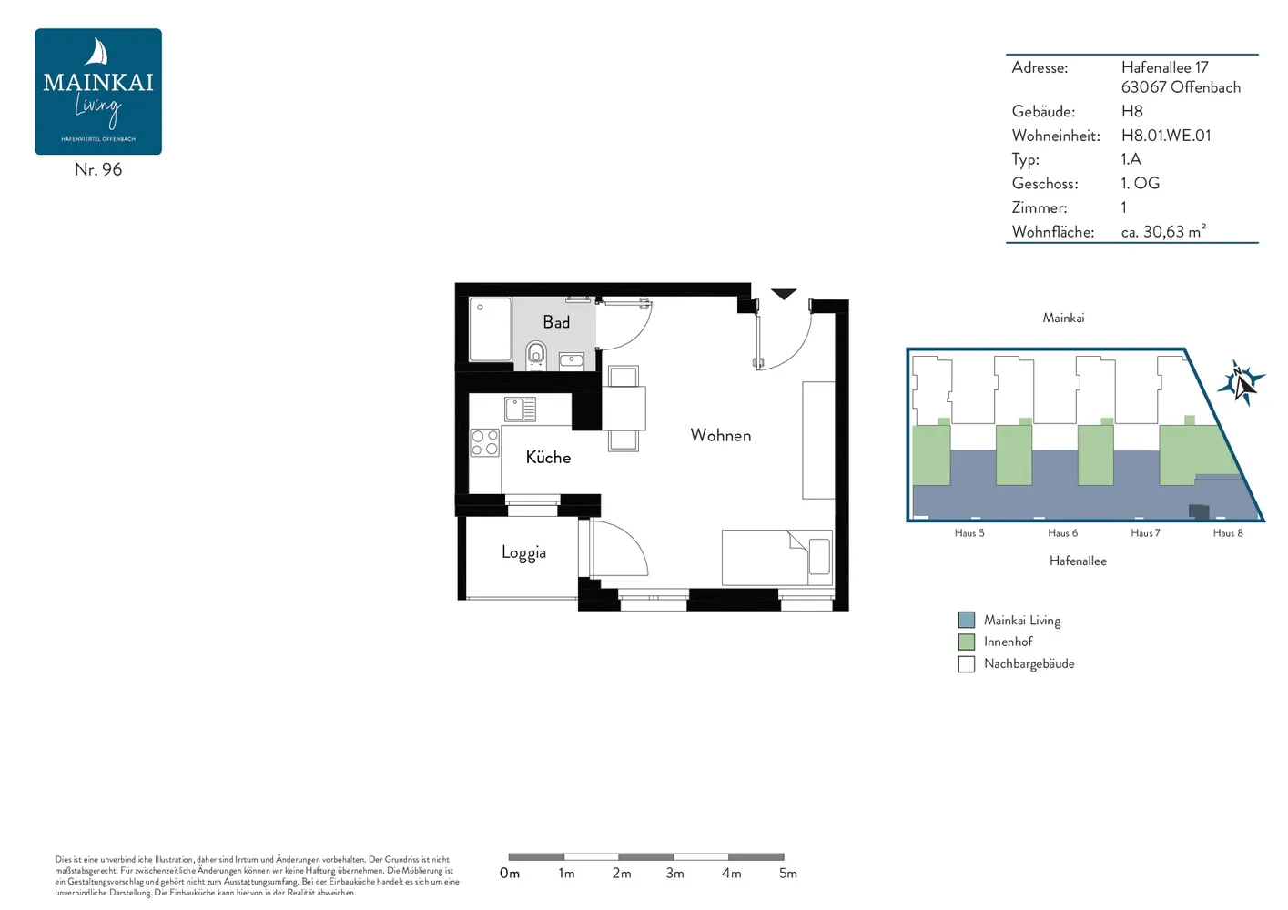 1 Zimmer Wohnung mit 31 m² in Offenbach am Main – Bild 7