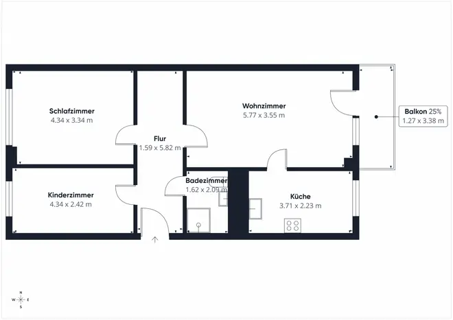 3 Zimmer Wohnung mit 68 m² in Leipzig – Bild 2