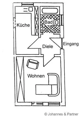 1 Zimmer Wohnung mit 37 m² in Dresden – Bild 2