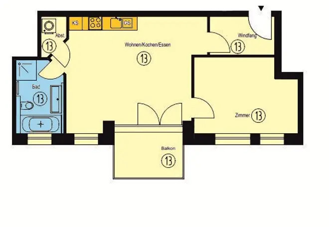 2 Zimmer Wohnung mit 58 m² in Chemnitz – Bild 9