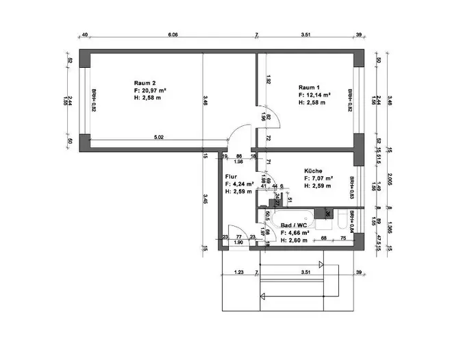 2 Zimmer Wohnung mit 49 m² in Halle (Saale) – Bild 7