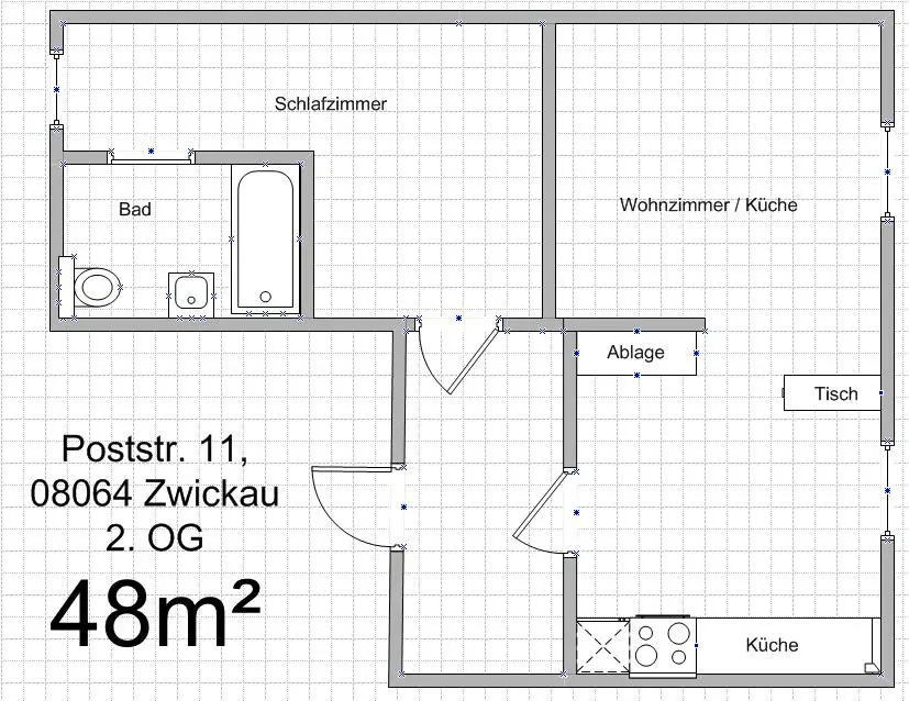 Studio mit 35 m² in Zwickau – Bild 9