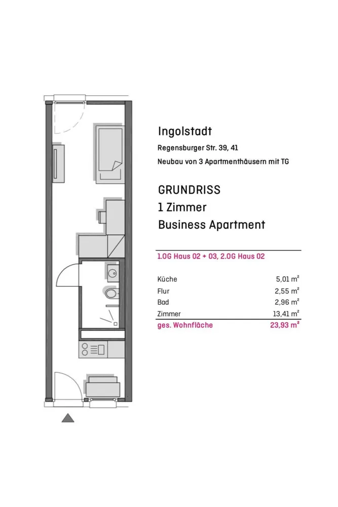 1 Zimmer Wohnung mit 24 m² in Ingolstadt – Bild 6
