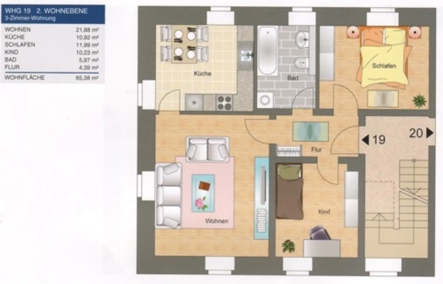 3 Zimmer Wohnung mit 65 m² in Dresden – Bild 2