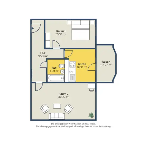 2 Zimmer Wohnung mit 55 m² in Leipzig – Bild 4