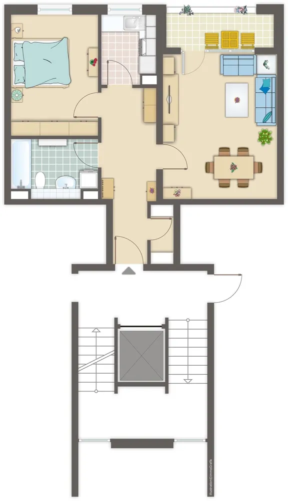 2 Zimmer Wohnung mit 62 m² in Cottbus – Bild 2