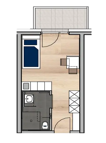 1 Zimmer Wohnung mit 26 m² in Augsburg – Bild 7