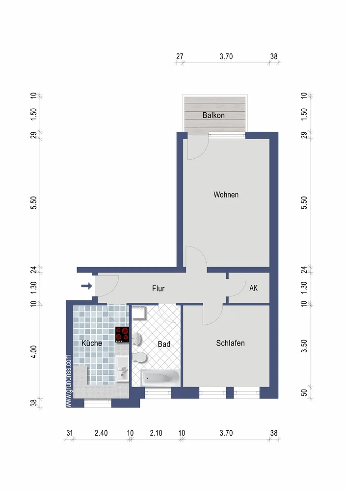 2 Zimmer Wohnung mit 60 m² in Ludwigshafen am Rhein – Bild 5
