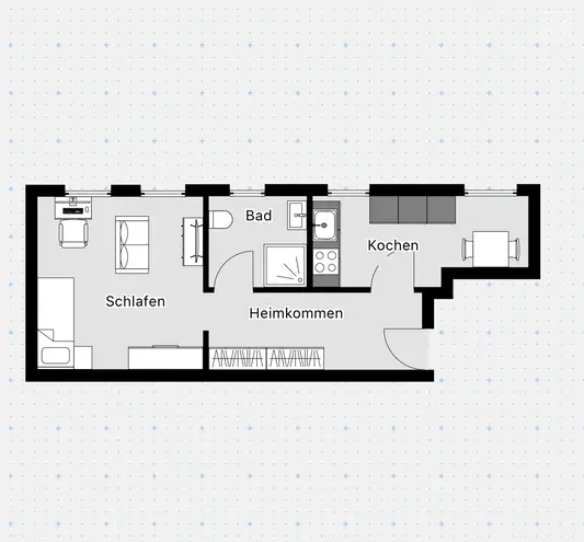 1 Zimmer Wohnung mit 37 m² in Halle (Saale) – Bild 12