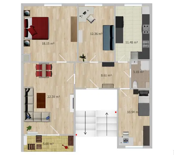 5 Zimmer Wohnung mit 88 m² in Essen – Bild 2